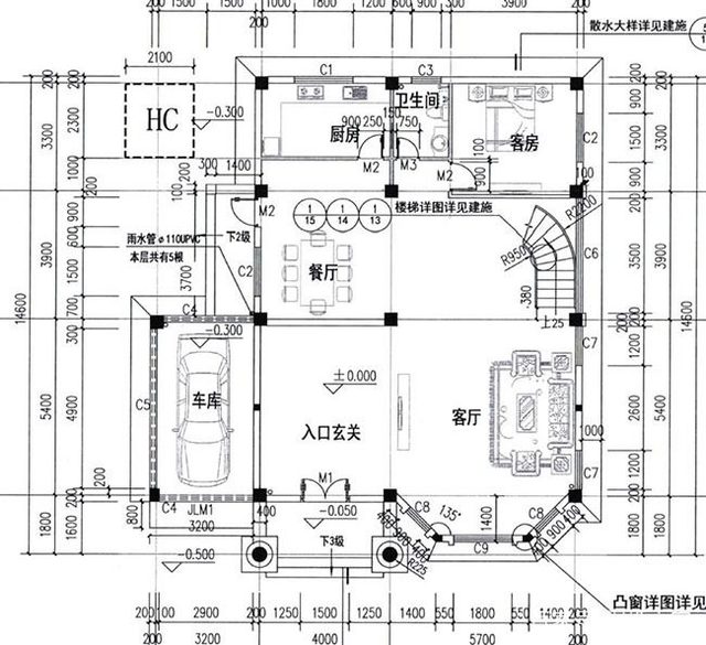 农村复式三层建筑设计图纸 农村复式三层建筑设计图纸