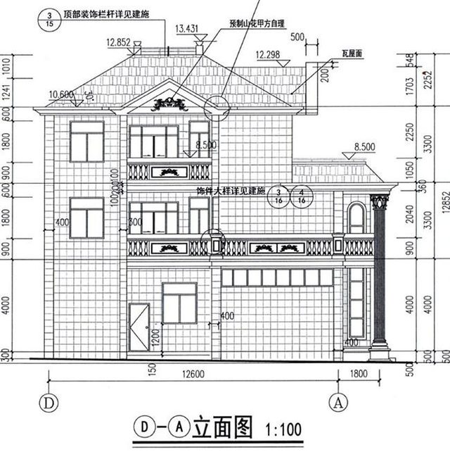 农村复式三层建筑设计图纸 农村复式三层建筑设计图纸