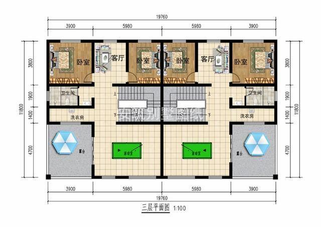 三层的农村独栋别墅布局 三层的农村独栋别墅布局