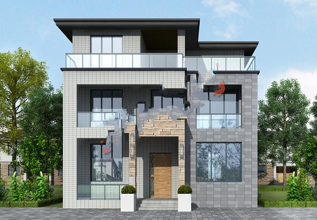 农村地区自建的三层别墅 农村地区自建的三层别墅