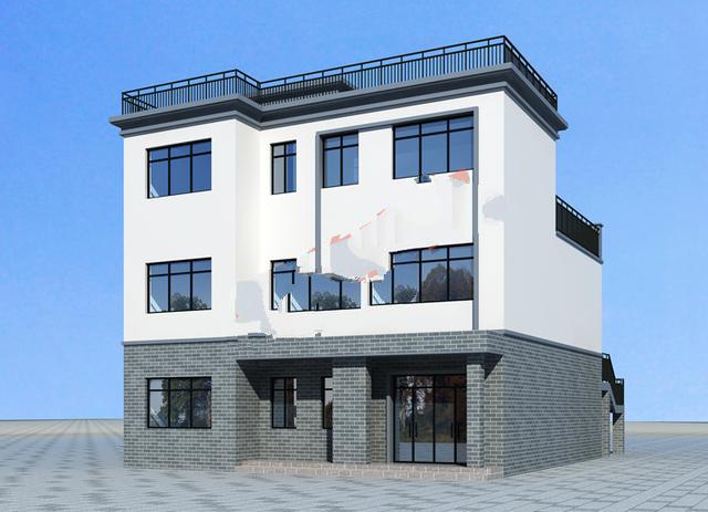 两层带半露台的别墅设计图 两层带半露台的别墅设计图