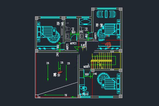 两层带半露台的别墅设计图 两层带半露台的别墅设计图