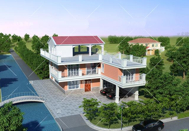 两层带半露台的别墅设计图 两层带半露台的别墅设计图