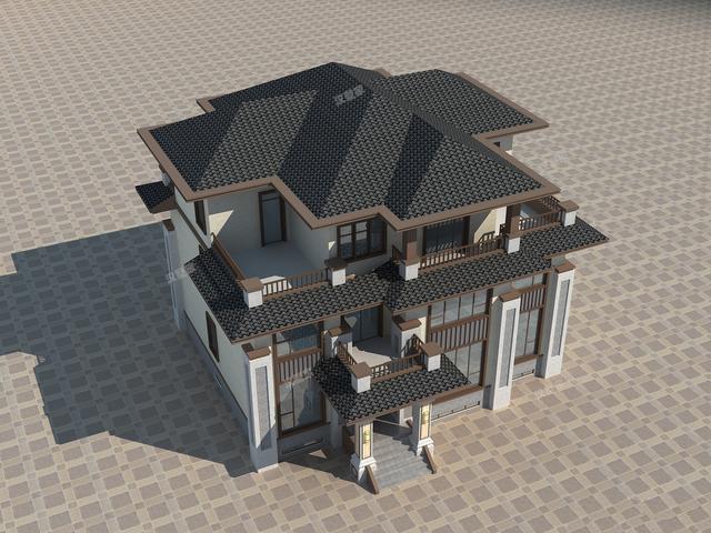 三层的新中式别墅 三层的新中式别墅