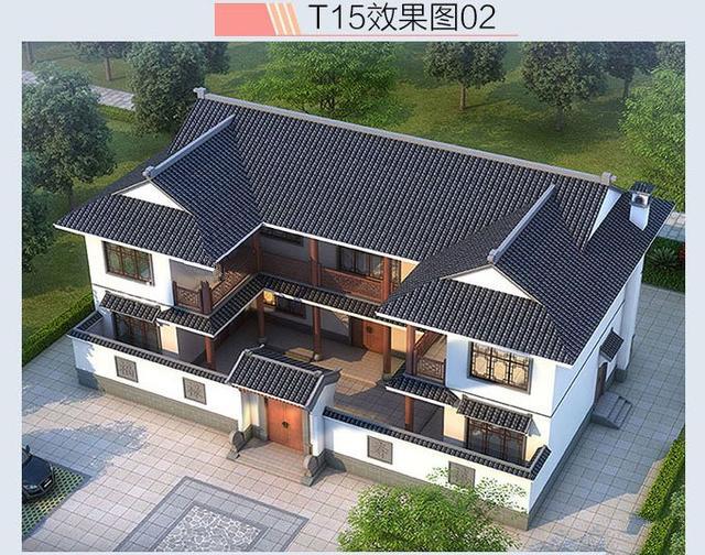 两层新中式庭院别墅设计 两层新中式庭院别墅设计