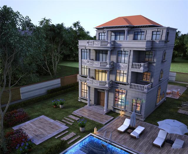 三层半豪华欧式风格别墅设计 三层半豪华欧式风格别墅设计