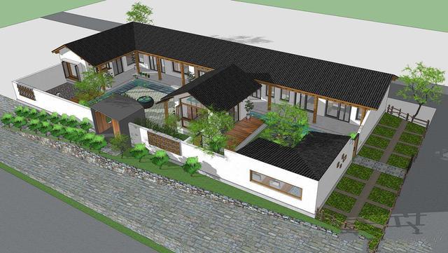 中式四合院别墅设计 中式四合院别墅设计