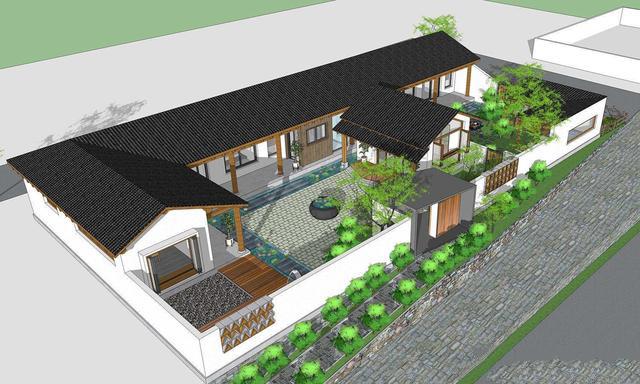 中式四合院别墅设计 中式四合院别墅设计