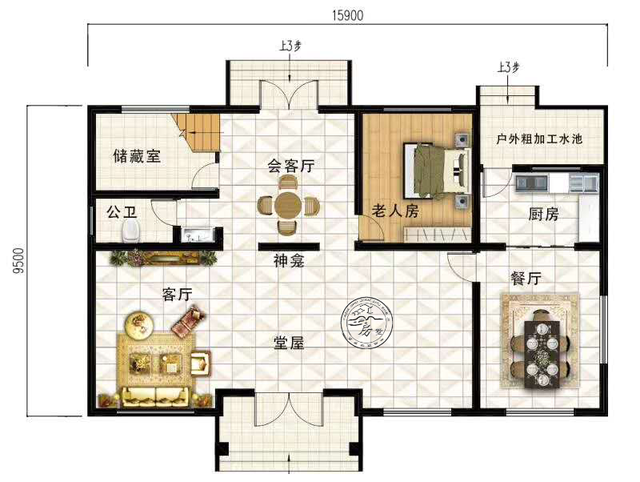 三层简单欧式别墅 三层简单欧式别墅
