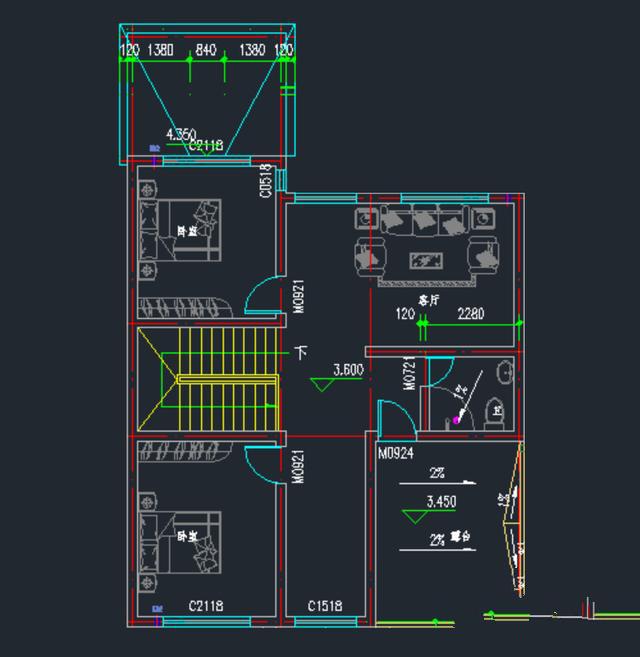 农村经济的两层平房设计 农村经济的两层平房设计