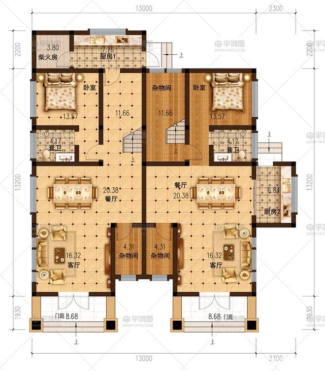 三层新中式双拼别墅 三层新中式双拼别墅