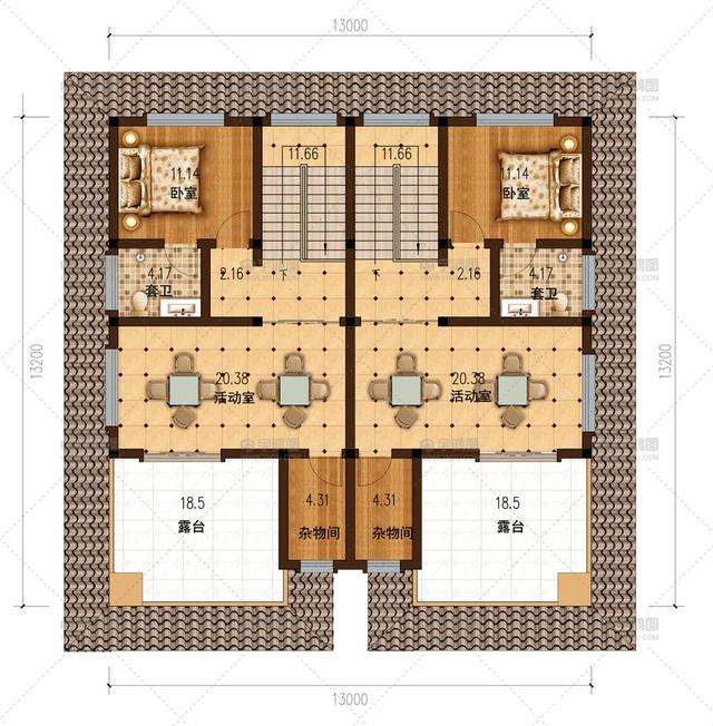 三层新中式双拼别墅 三层新中式双拼别墅