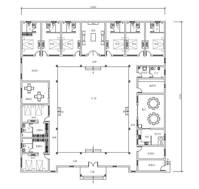 中式四合院自建别墅原创设计图纸 中式四合院自建别墅原创设计图纸