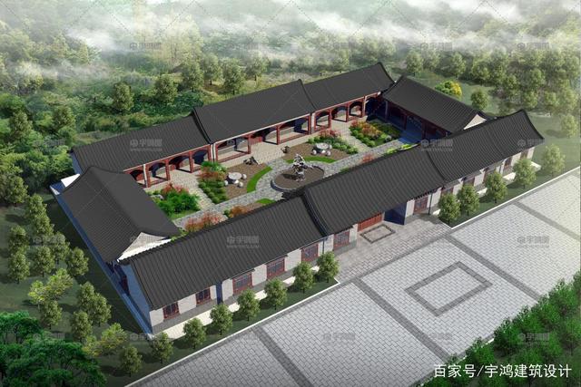 农村中式四合院别墅设计 农村中式四合院别墅设计