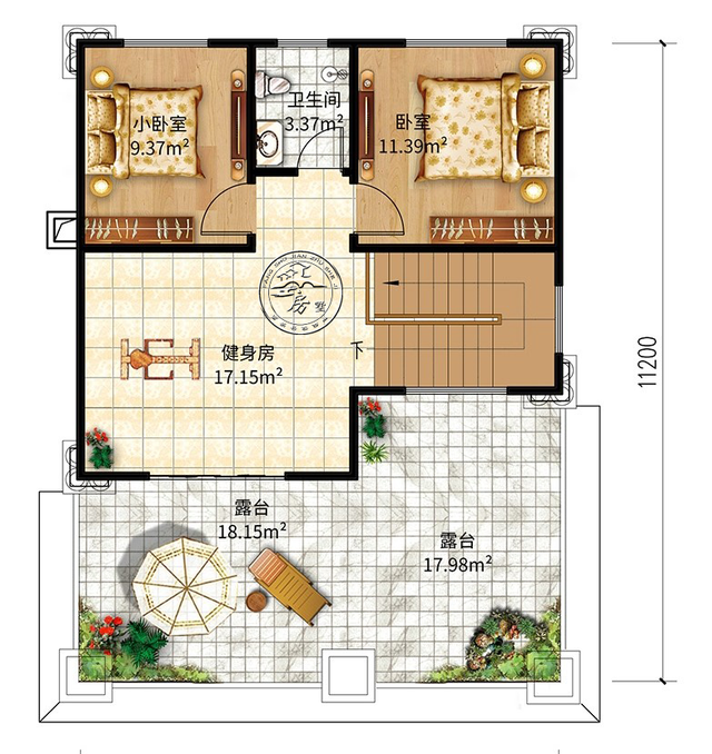 三层的花园田园北欧风别墅 三层的花园田园北欧风别墅