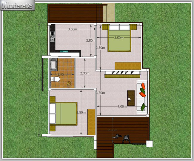 现代农村一层别墅设计 现代农村一层别墅设计