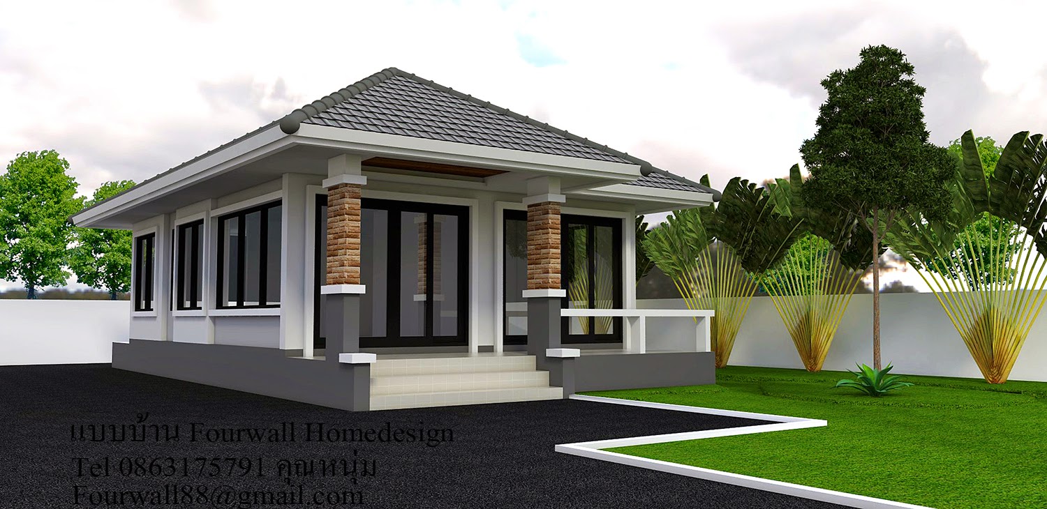 现代农村一层带两间卧室设计的自建房屋 现代农村一层带两间卧室设计的自建房屋