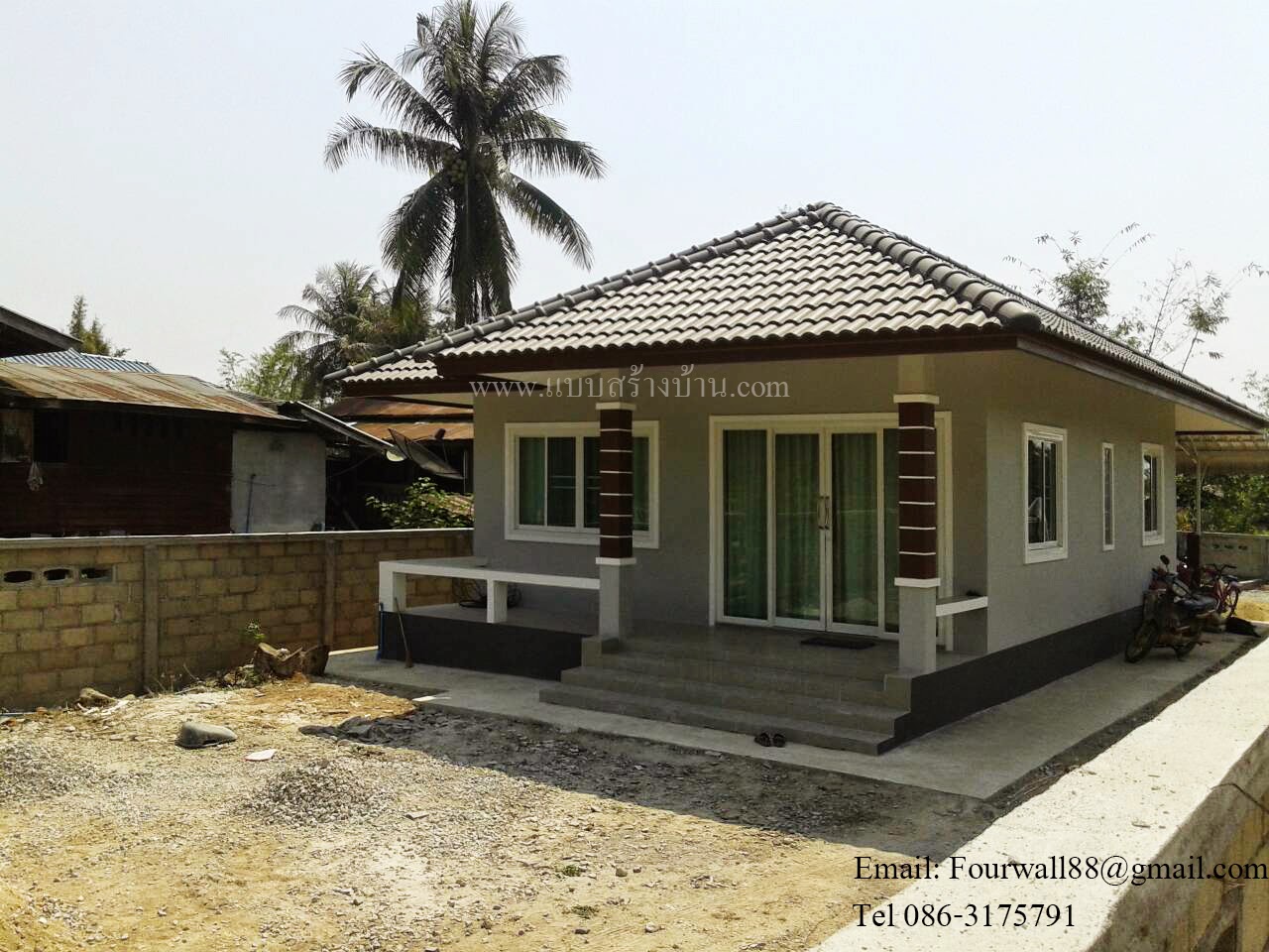 现代农村一层带两间卧室设计的自建房屋 现代农村一层带两间卧室设计的自建房屋