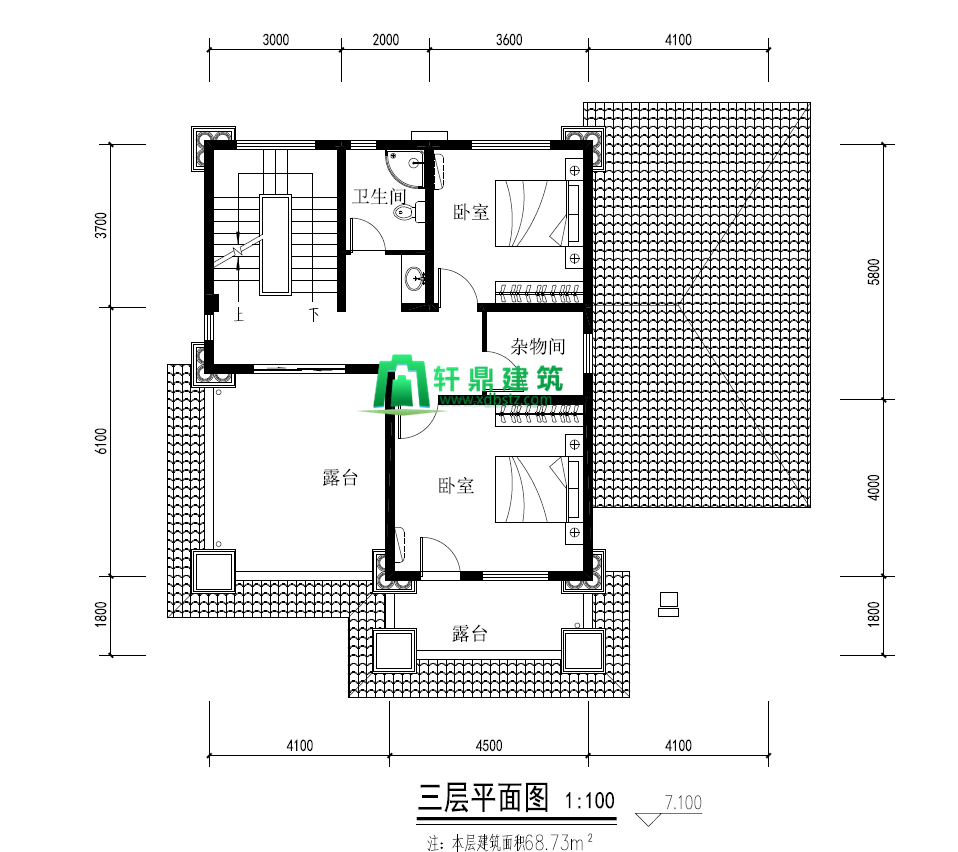 三层平面图 三层平面图
