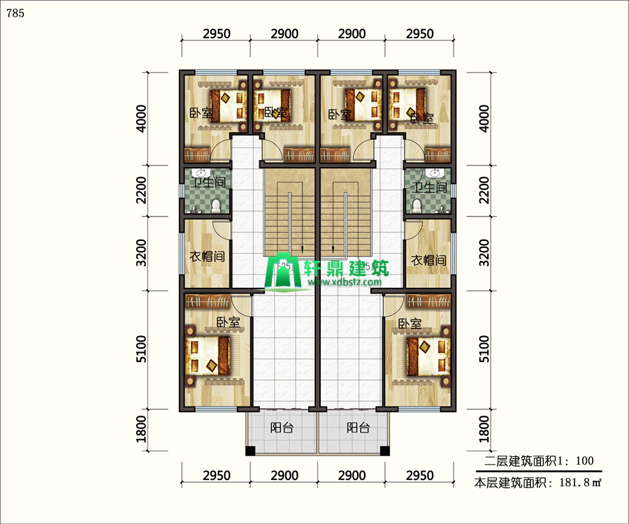 二层平面图 二层平面图