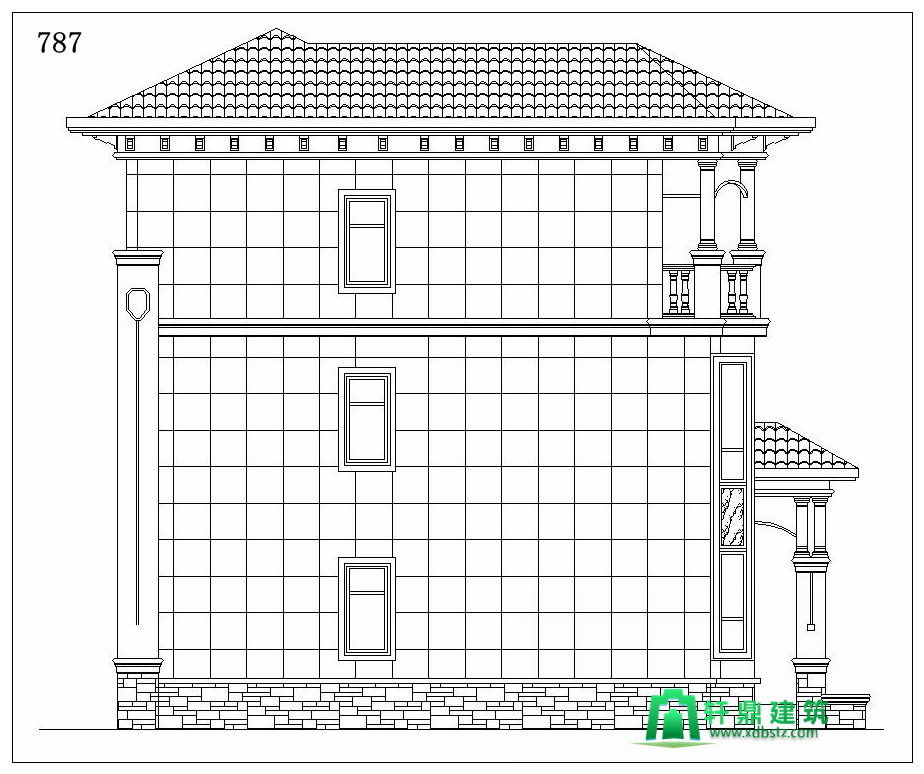 左立面图 左立面图