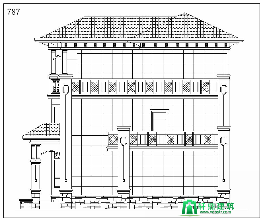 右立面图 右立面图