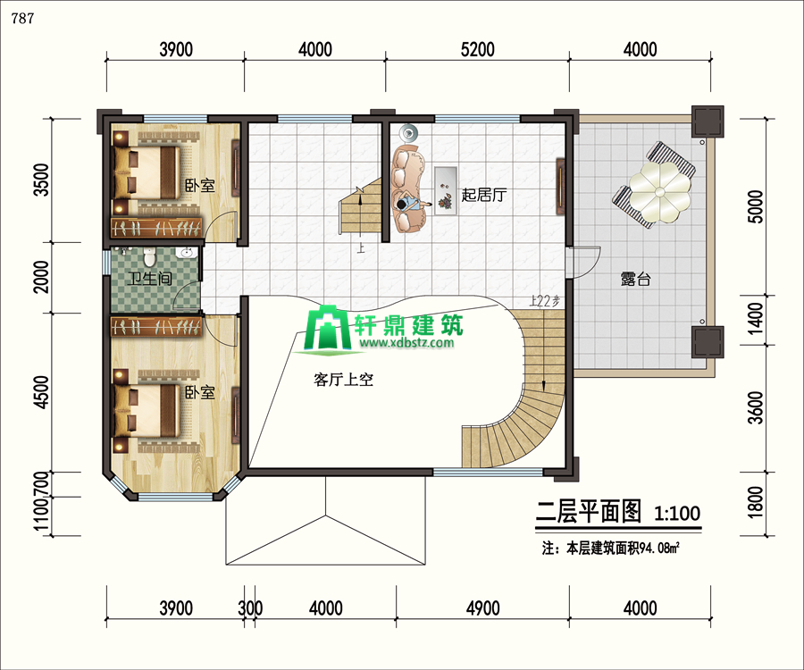 二层平面图 二层平面图