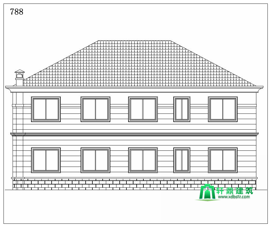 背立面图 背立面图