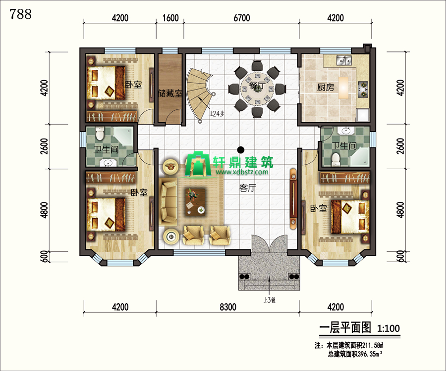 一层平面图 一层平面图