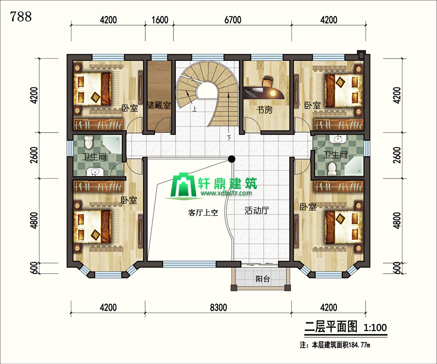 二层平面图 二层平面图