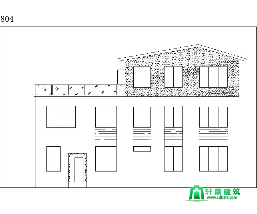 背立面图 背立面图