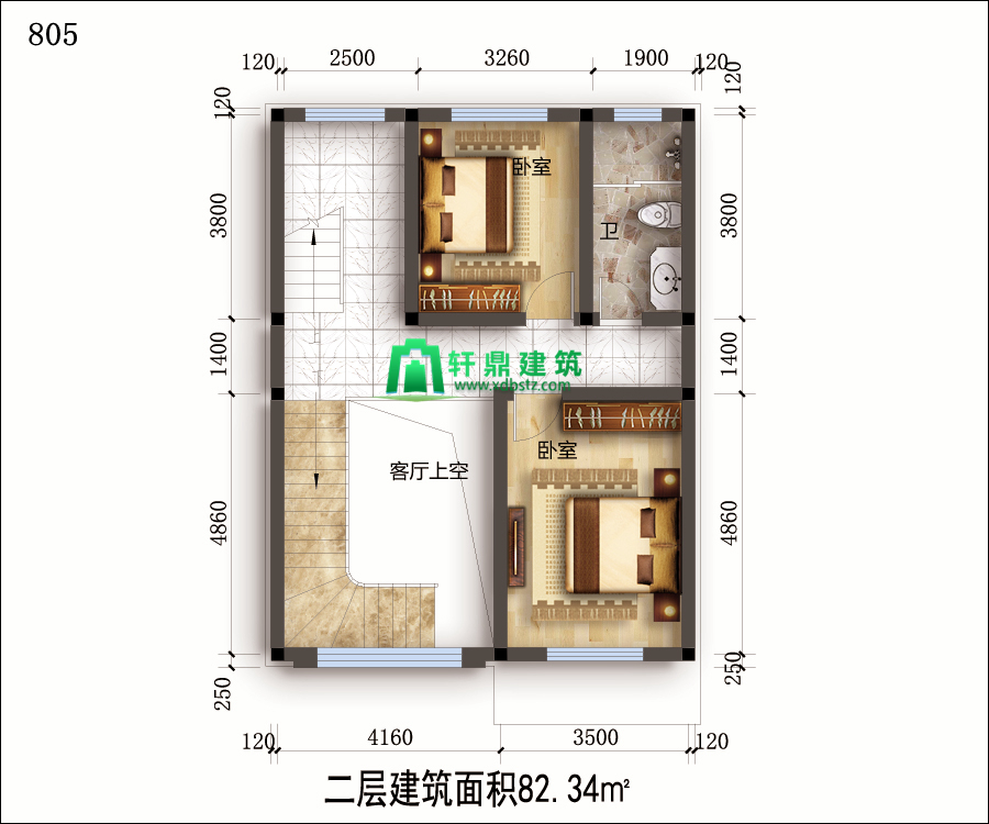 二层平面图 二层平面图