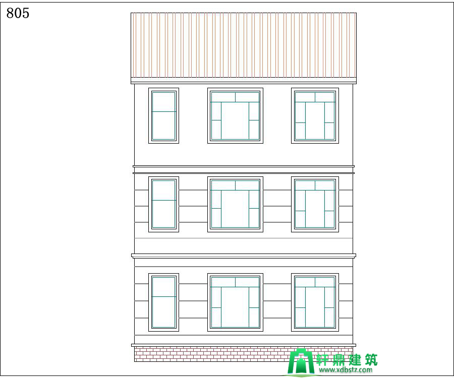 背立面图 背立面图