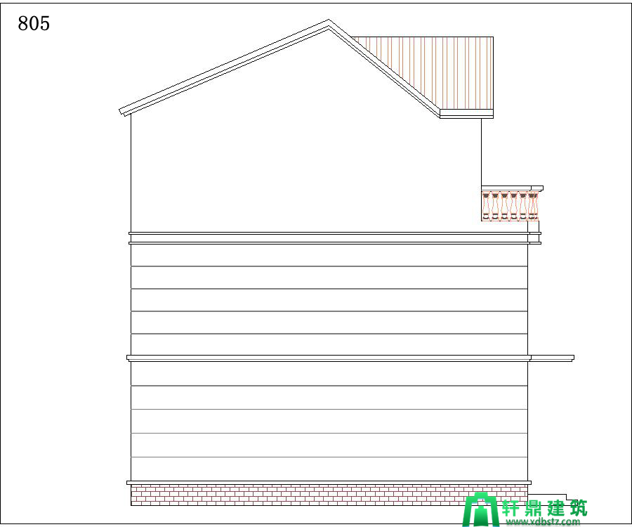 左立面图 左立面图