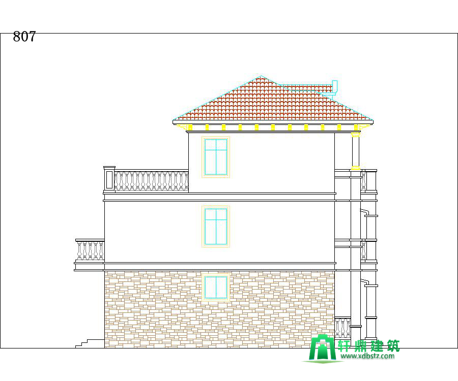 左立面图 左立面图