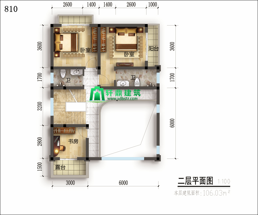 二层平面图 二层平面图