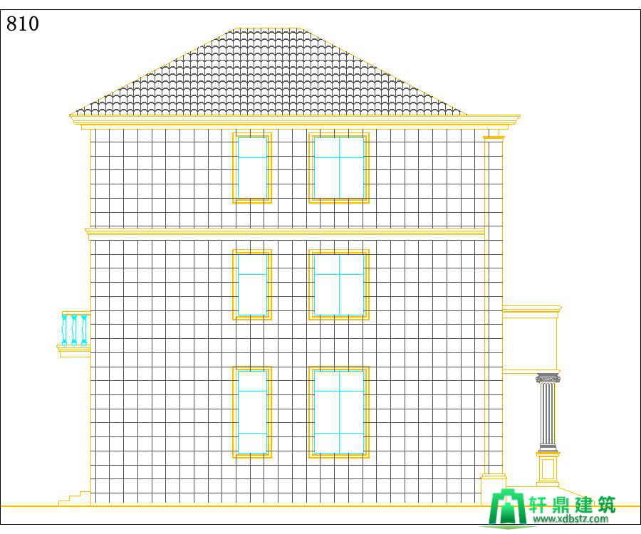 左立面图 左立面图