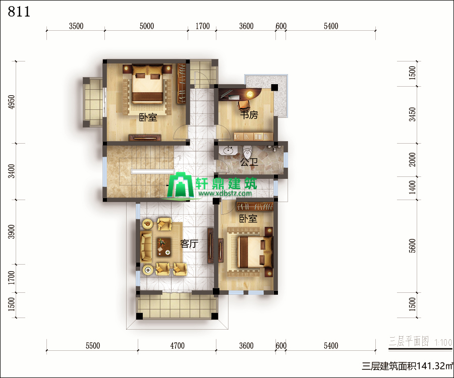 三层平面图 三层平面图