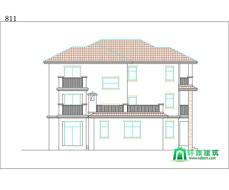 左立面图 左立面图