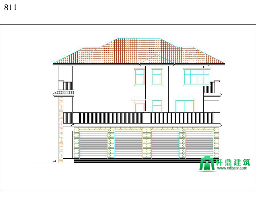右立面图 右立面图