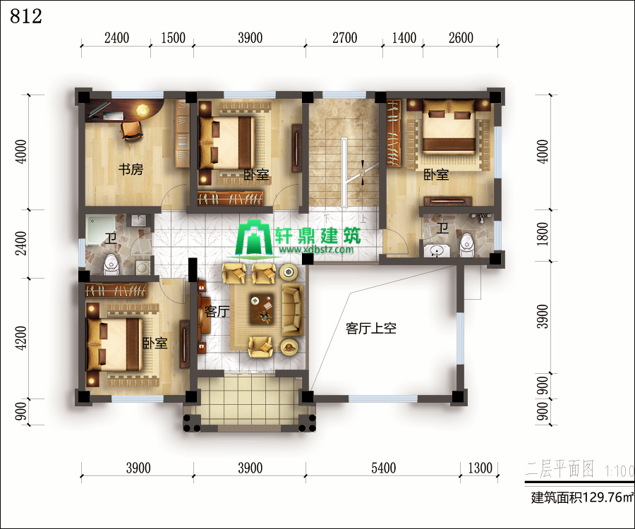 二层平面图 二层平面图