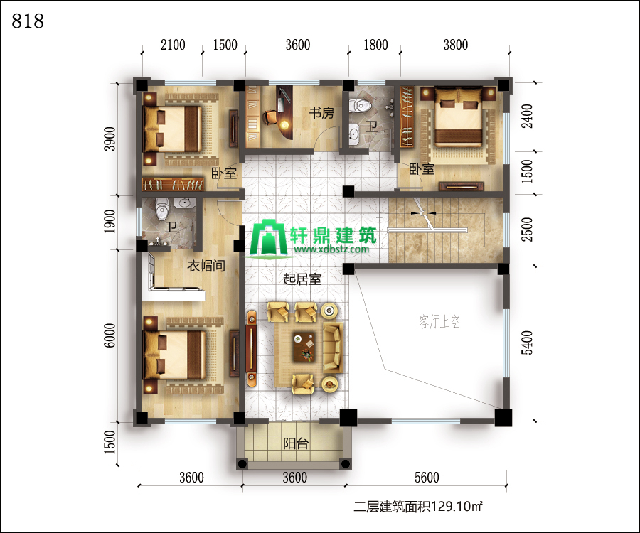 二层平面图 二层平面图