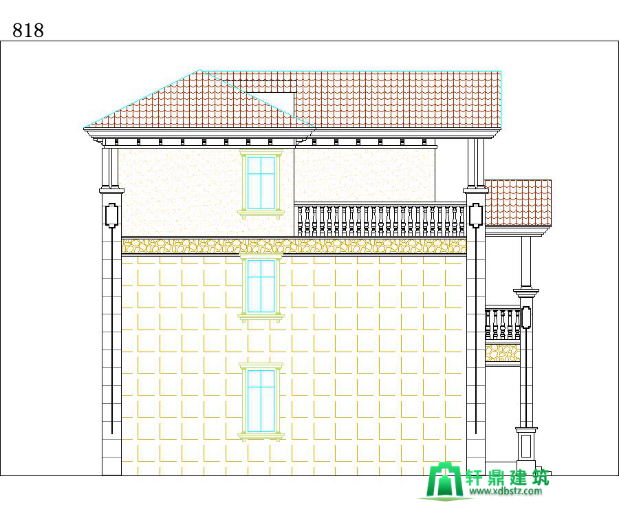 左立面图 左立面图