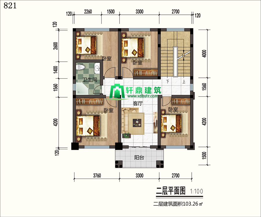 二层平面图 二层平面图