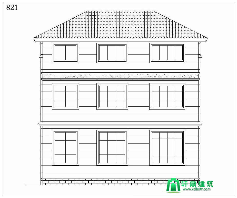 背立面图 背立面图