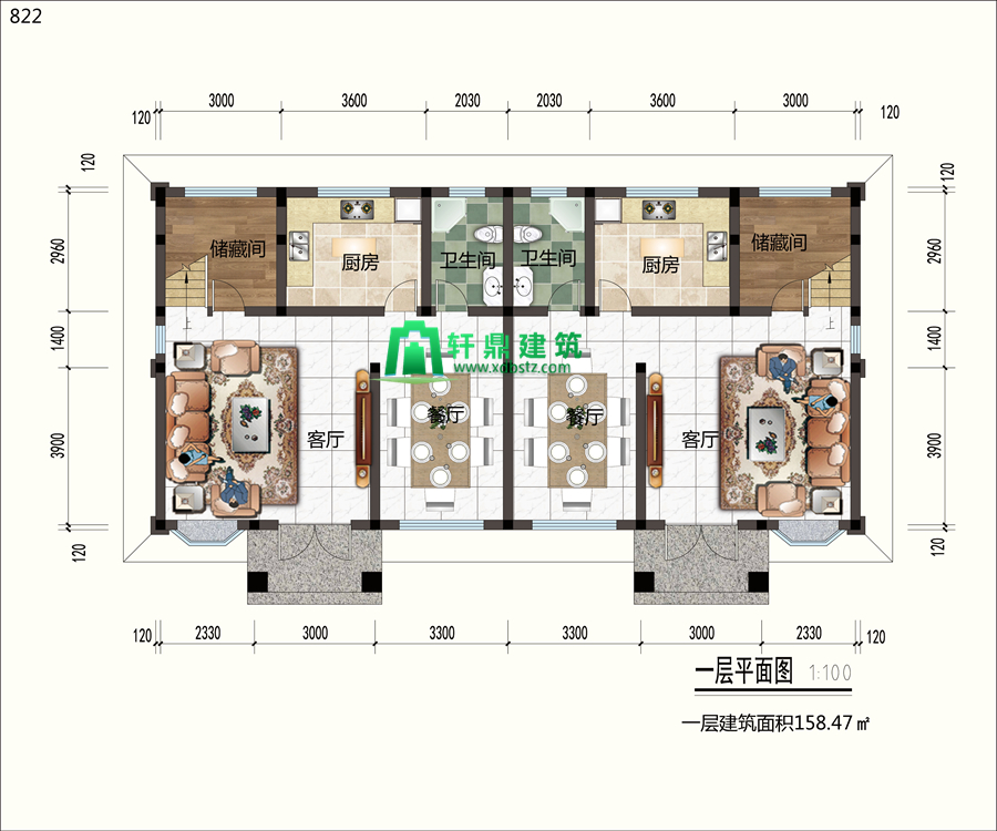 一层平面图 一层平面图