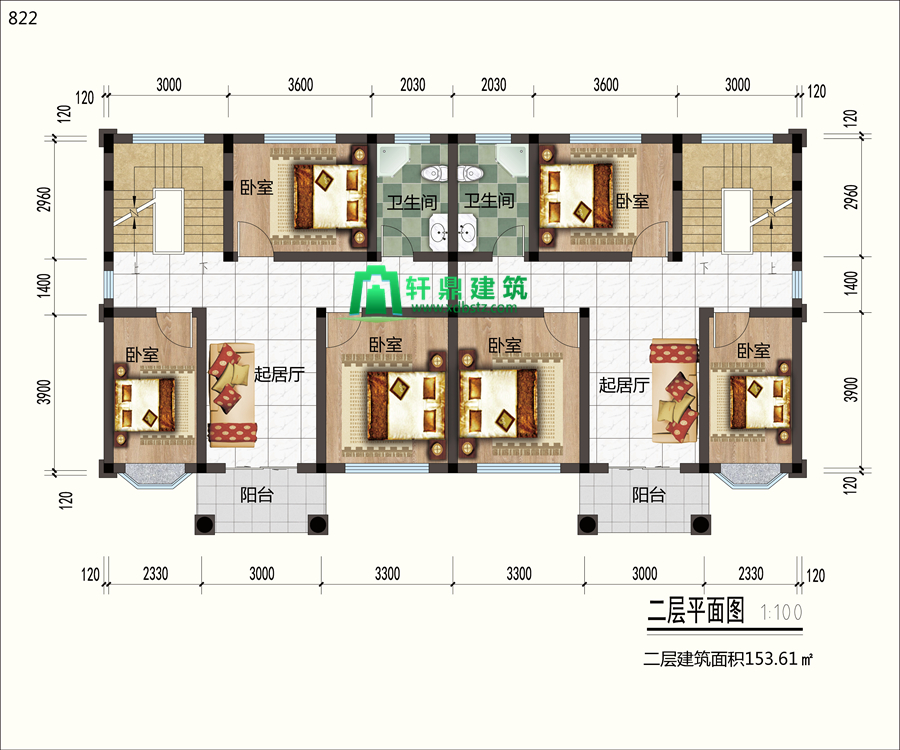 二层平面图 二层平面图
