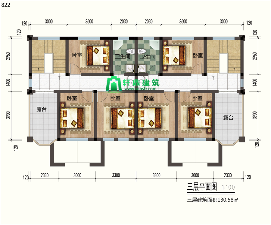 三层平面图 三层平面图