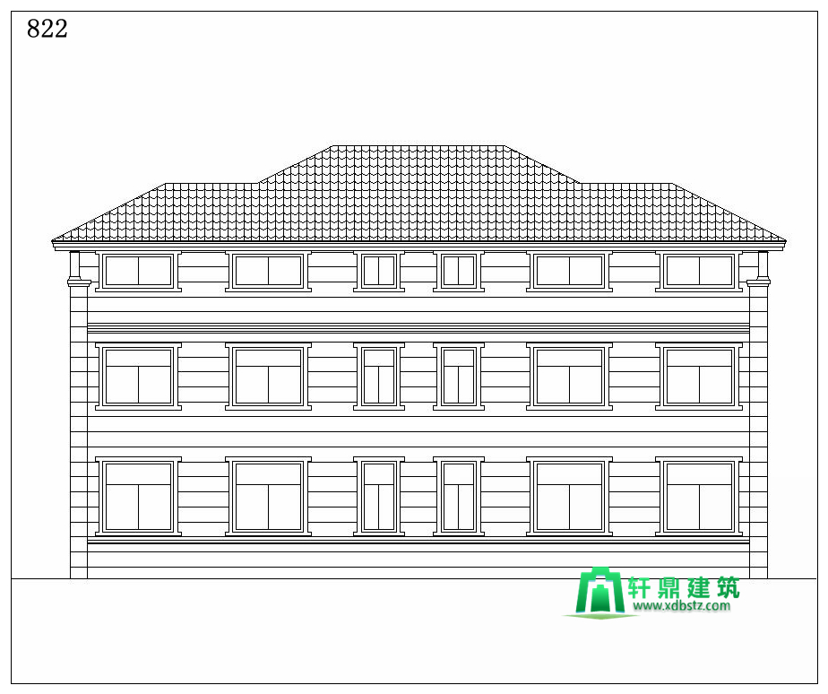 背立面图 背立面图