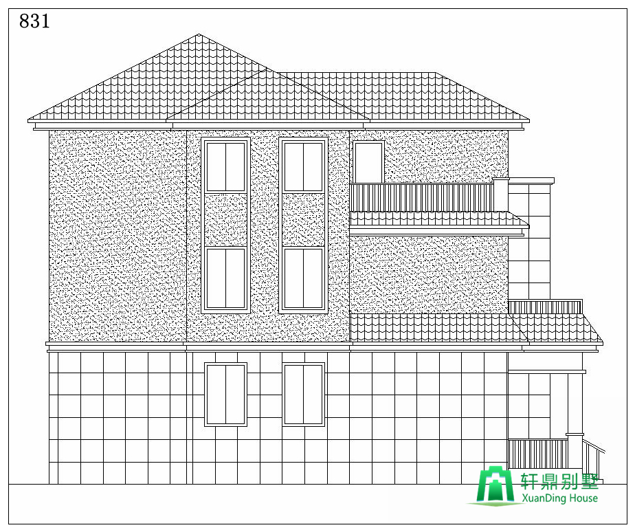 左立面图 左立面图